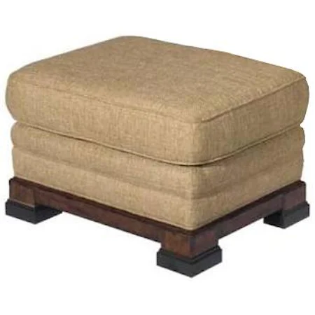 Three Tier Ottoman with Exposed Wood Base